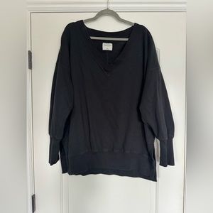Abercrombie and fitch black V neck sweater